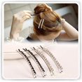 thumbnail image 4 of Juego de 12 piezas de diamantes de imitación, pinzas para el cabello de Metal plateado, pinzas para el cabello de cristal, se adapta a diamantes de imitación para mujeres y niñas, 4 of 5