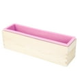 thumbnail image 1 of Molde rectangular de silicona para jabón de 900ML, herramienta de bricolaje para hornear pasteles, chocolate helado (rosa), 1 of 8