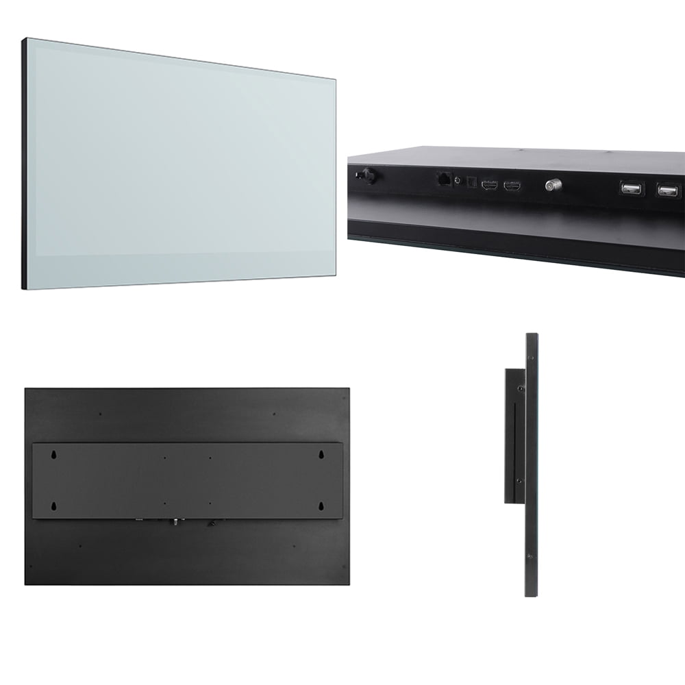Elecsung 32” Screen Smart Mirror LED TV Android System Bathroom Shower Bluetooth Waterproof Wifi Television 1080P DC 12V