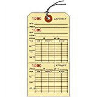 LAYAWAY TICKETS / TAGS, 6.25" X 3.125", Manila Cardstock, 3-Part, Consecutively Numbered, Prestrung - PACK OF 25