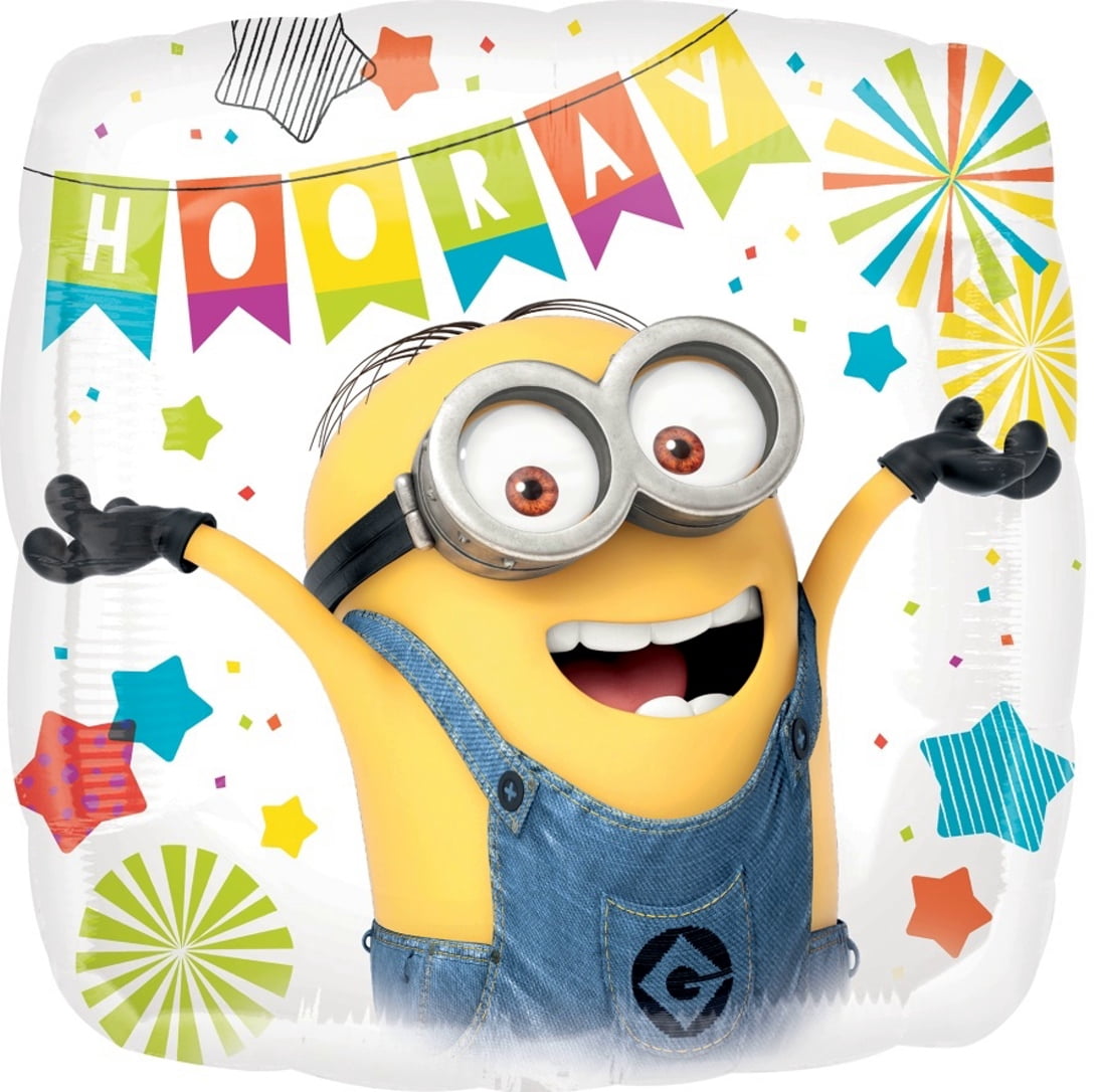 Anagram Despicable Me Minions 3rd Birthday Party Supplies 8 pc Balloon Bouquet Decorations