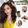 thumbnail image 3 of Clip in Hair Extensions, 4 count 16 inch Curly Hair Extensions Short Soft  Hairpiece Lace Weft Curly Wave Clip Ins Extensions Invisible for Women, 3 of 6