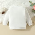 thumbnail image 4 of SUXIAN Girls Sweatshirt Solid Color with Ruffles Lace Trim Pullover for Toddler Cute Wear White 12-18 Months, 4 of 6
