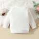 thumbnail image 2 of Gibobby Sudadera playera de manga larga con cuello redondoCamiseta de manga larga con volantes para niñas pequeñas(Blanco, 3-6 Meses), 2 of 5