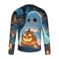 thumbnail image 5 of Pisexur Chandails d'Halloween pour Hommes Amusants de Festival Chandails Graphiques Surdimensionnés Manches Longues Chandail Décontracté Ample Col Rond Chandail Grande Taille P-6TG, 5 of 5