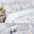 thumbnail image 4 of Floral Printed Queen Comforter Set with Sheets Lightweight Piece Bed in A Bag Comforter Set Vintage Yellow and Grey Flower Pattern Farmhouse Bedding Set, 4 of 8