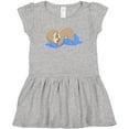 thumbnail image 3 of Inktastic Cute Baby Sloth Sleeping on Blue Pillow Girls Toddler Dress, 3 of 5