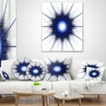 thumbnail image 4 of Designart Blue Digital Flower Art - Modern Floral Throw Pillow - 12x20, 4 of 5