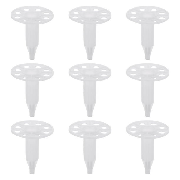 Clavos de aislamiento perforados Uxcell de 55 mm, 50 juegos de clavos aislantes, enchufe de pared de plástico, tornillo de expansión para fijar paneles de espuma