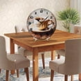 thumbnail image 5 of ZXCXRQFa Cup Of Coffee On The Table Wood Wall Clock Silent Non-Ticking Kitchen Desk Clock Battery Operated Analog Decorative Round Clocks 10 in Garden Home Decor, 5 of 7