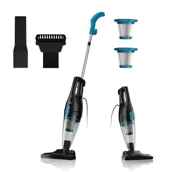 Corded Stick Vacuum Cleaner, 20000pa Powerful Suction Stick Vacuum with 16Ft Cord, 2 in 1 Lightweight Vacuum Cleaner for Hard Floor Pet Hair