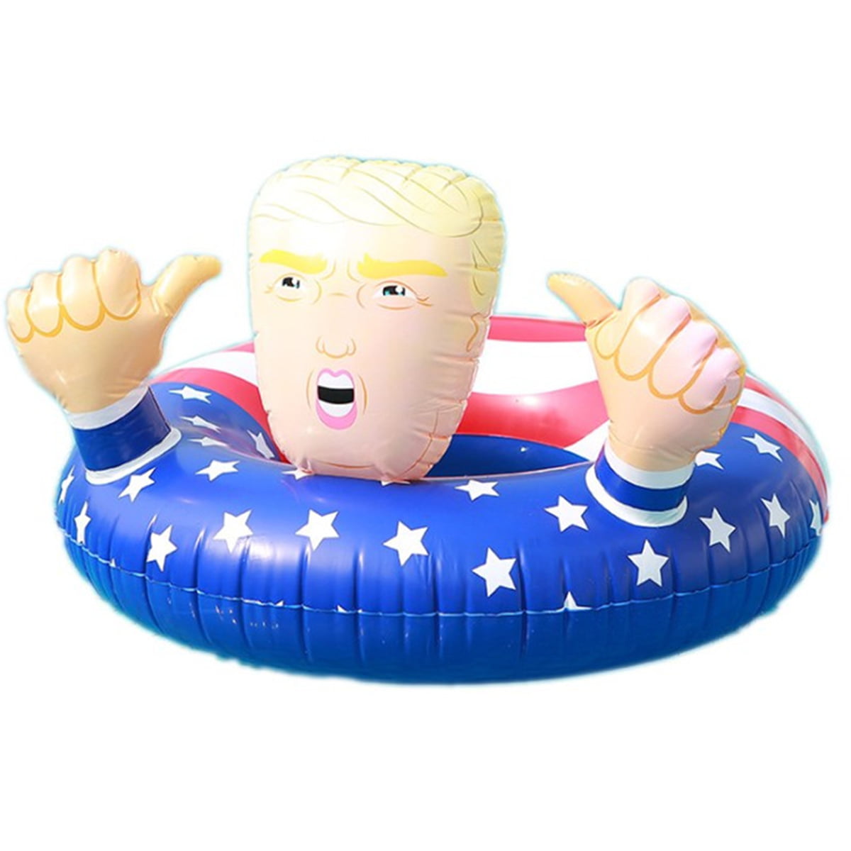 Giant 4-ft Donald Trump Pool Float Inflatable Swimming Ring for Pool Party