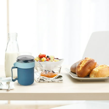 

500m Portable Soup Cup With Lid Lunch Box Food Container Breakfast Cup Food Jar Milk Soup Cup With Spoon Leakp Heat Resistant Non-Slip Place mats for Dining Table