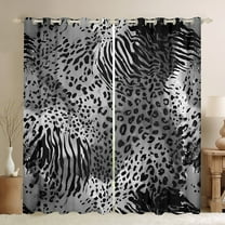 Castle Fairy Leopard Cheetah Print Curtains Pack Of 2 (42X84 Each) for Teen Boys Girls,Abstract Splash Curtains Blackout,Animal Print Bedroom Curtains,Breathable Home Decor