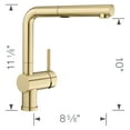 thumbnail image 4 of Linus Single-Handle Pull-Out Sprayer Kitchen Faucet, Satin Gold, 4 of 5