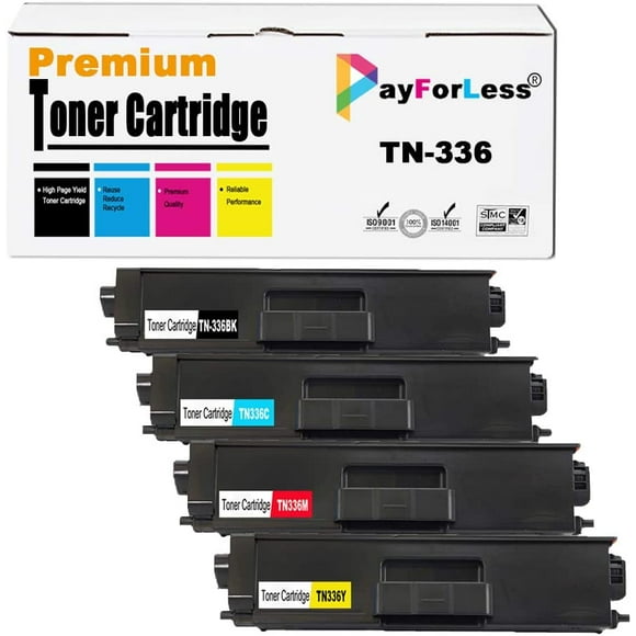 PayForLessÂ® 4PK TN336 TN 336 TN331 Toner Cartridge For Brother HL-L8250CDN HL-L8350CDW HL-L8350CDWT MFC-L8600CDW