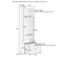 thumbnail image 3 of Crosley Furniture Harper 2 Piece Wood Particle Board Entryway Set in White, 3 of 15