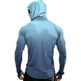 thumbnail image 5 of Trgacdwlo S-4XL Gradient Mens UPF 50+ Sun Protection Hoodie Raglan Long Sleeve Thumb Hole Mens Rash Guard with Face Mask Fishing Shirt Men, 5 of 10