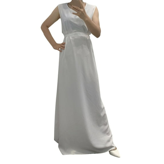 GigrtiJin Womens Sleeveless Dresses Summer Round Neck Solid Color Dress Casual Loose Maxi Dress with Belt