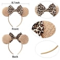 thumbnail image 3 of Diadema UNDEHAAC con forma de lazo y orejas de ratón para mujer, 2 unidades, oro rosa, 3 of 6
