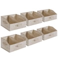 thumbnail image 1 of Cestas de almacenamiento SONGMICS de tela plegable, 6 unidades, color arena de verano, 1 of 6