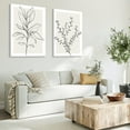 thumbnail image 7 of Neutral Botanical Flower Line Wall Art Set of 3 Modern Minimalist Plant Canvas Pictures Black and White Farmhouse Artwork Boho Painting Prints for Wall Decor Aesthetic Framed 12x16 In, 7 of 7