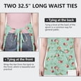 thumbnail image 6 of Pioneer Flower Floral Print Pattern Apron for Women and Men, Cotton Linen Waterproof with Pockets, Adjustable, 33x27 Inch for Kitchen, Gardening, BBQ, Salon, 6 of 6