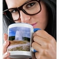thumbnail image 2 of 3dRose, Old Faithful Geyser Yellowstone National Park, 11oz Two-Tone Blue Mug, 2 of 7