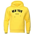 thumbnail image 1 of Chandails à Capuchon à Imprimé Lettre NEW YORK, Chandail à Capuche Imprimé Ville U.S.A, Mode Décontractée Y2K pour Hommes, Manches Longues, Chandail à Capuche pour Femmes, 1 of 5