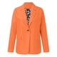 thumbnail image 2 of Gibobby Blazer de mujer Blazer de color caramelo con bolsillos rectos manga larga chamarra abierta para mujer ropa de oficina(B,M), 2 of 4
