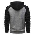 thumbnail image 3 of kpoplk Mens Lightweight Zip up Hoodie with Pockets Long Sleeve Full-Zip Hooded Sweatshirt Dark Gray,XXL, 3 of 3