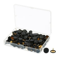 Uxcell Roundness Push Pins, Thumb Tacks Plastic Decorative Pins, Black, 200Pack