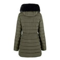 thumbnail image 3 of Women's Winter Puffer Coat Fleece Lined Warm Winter Jacket with Removable Faux Fur Hood, 3 of 3