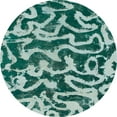 thumbnail image 1 of Ahgly Company Indoor Round Abstract Teal Green Abstract Area Rugs, 7' Round, 1 of 6