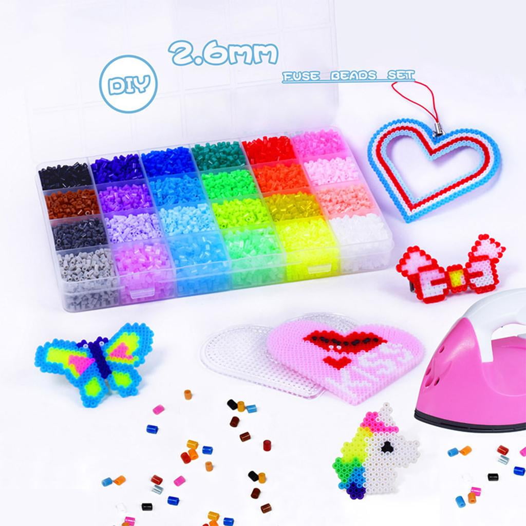 Yunhgft Fuse Beads Kit Perler Beads Fusion W/ Patterns Activity Toy Iron Beads for Crafts Kids