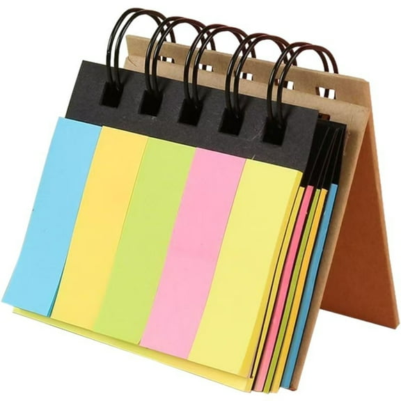 Dreamyjuly Newest Colorful Sticky Notes Fluorescent Paper Sticky Pads with Binding Portable Page Markers Index Tabs for Home, 1*Notepad(Paper, Khaki)