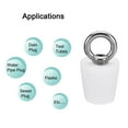 thumbnail image 4 of Uxcell Silicone Rubber Tapered Plug 20 to 27mm Solid Bathtub Bungs Stopper with Ring White 2 Pieces, 4 of 5