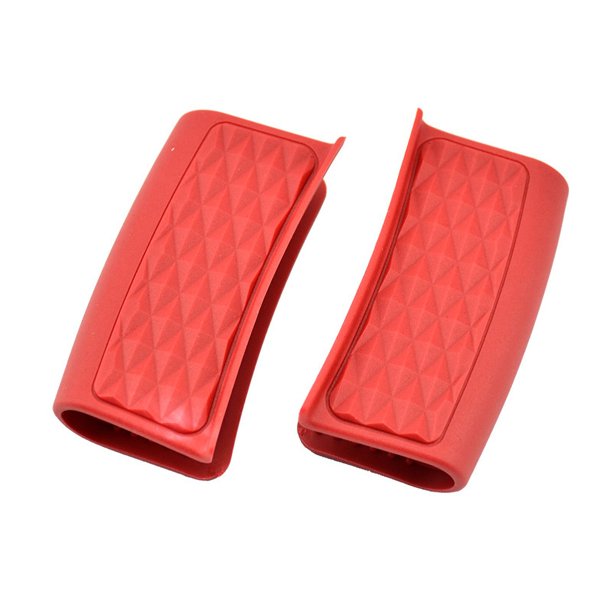 Pinza de mano de goma anti-escaldaduras con patrón de diamante, pinza de mano engrosada, guantes de horno microondas, cazuela, wok, pinza para orejeras