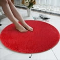 thumbnail image 2 of Winty Carpet,Floor Mat,80Cm Soft Coral Velvet Round Rug Anti-Skid Doormat Carpet Bath Living Room Rug,Area Rugs, 2 of 8