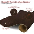thumbnail image 4 of ELW 5-6 oz 2-2.4mm Nappa Oil Tanned & Waxy Finish Leather Pre-Cuts & Hides  Size: 6"x60" 15.2-152.4 cm  Dark Brown Color  Full Grain Genuine Craftsman Grade A/B, Leatherworking, Sheets, 4 of 6