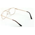 thumbnail image 4 of BiFocal Metal Aviator Reading Glasses - Spring Hinge Square Large Lens Reader Bi-Focal, 4 of 5