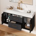 thumbnail image 3 of Craftian 48 inch Wall Mounted Bathroom Vanity 2 Doors & 2 Drawers, Floating Bathroom Cabinet, Black, 3 of 10