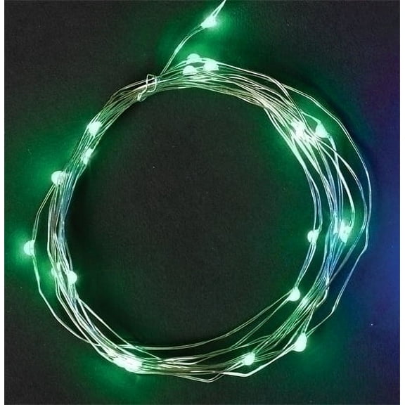 Starry Lights Green LED 10 Foot Long String of Christmas Lights