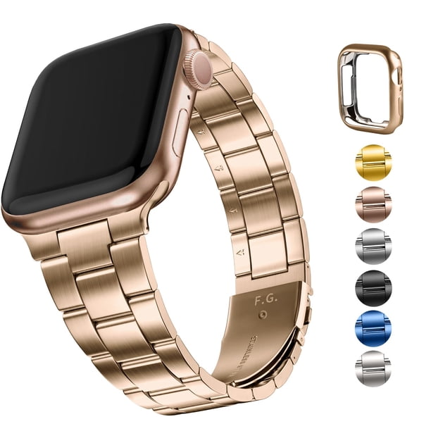 Correa de reloj Fullmosa compatible con Apple, 41 mm, 40 mm, 38 mm, inoxidable