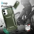thumbnail image 4 of Allytechgroup Shockproof Case for Apple iPhone 17, Military Grade Protection Drop Proof Sliding Camera Lens Protector Bumper Phone Case Shockproof for iPhone 17, Darkgreen, 4 of 6