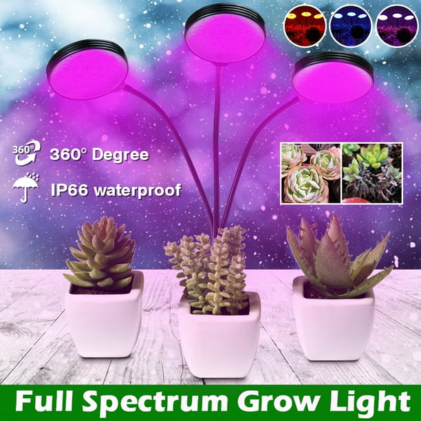 Led Grow Light15 30 45w Desk Plant Grow Light With Flexible Gooseneck Arms And Spring Clamp For Hydroponic Indoor Planting Potted Plants Garden Greenhouse Dual Timer 1 2 3 Heads Walmart Com Walmart Com