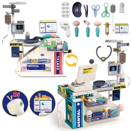 JoyStone Toy Doctor Kit, Interactive Pretend Play Medical Set with Lights & Sounds, Educational Toy for Boys & Girls, Ages 3-5