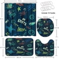 thumbnail image 2 of 4 Pcs Bathroom Sets with Shower Curtain and Rugs, Tractor Car Construction Sunset, Bathroom Decor Truck Industrial Wheels Side Shower Curtain Sets for Bathroom Decor, 2 of 4
