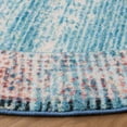 thumbnail image 3 of SAFAVIEH Journey Coriander Oriental Machine Washable Area Rug, Turquoise/Pink, 6'7" x 6'7" Round, 3 of 8