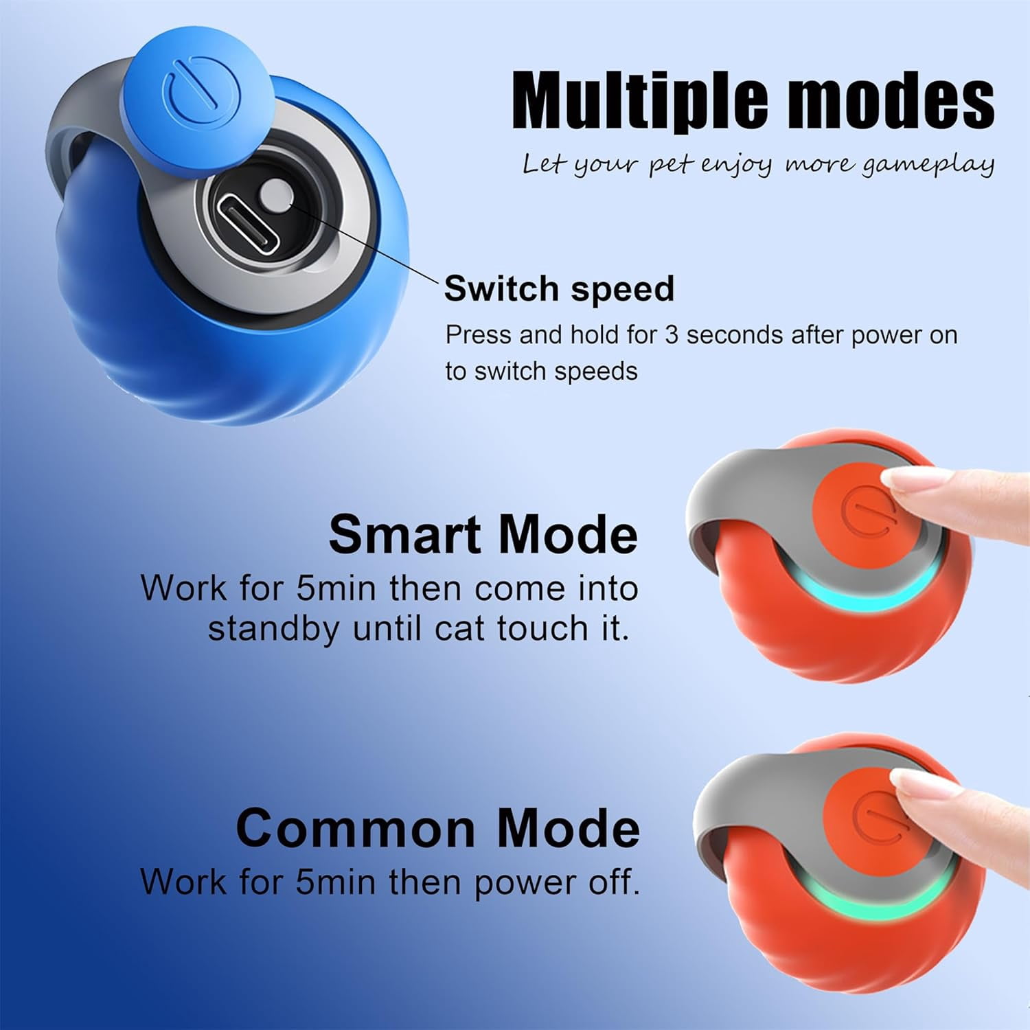 Interactive Robotic Cat & Dog Toy Set - 2-in-1 Automatic Rolling Ball & Motorized Car with Feathers, USB Rechargeable Smart Pet Companion for Bored Indoor Cats, Great for Hard Floors & Wood Surfaces